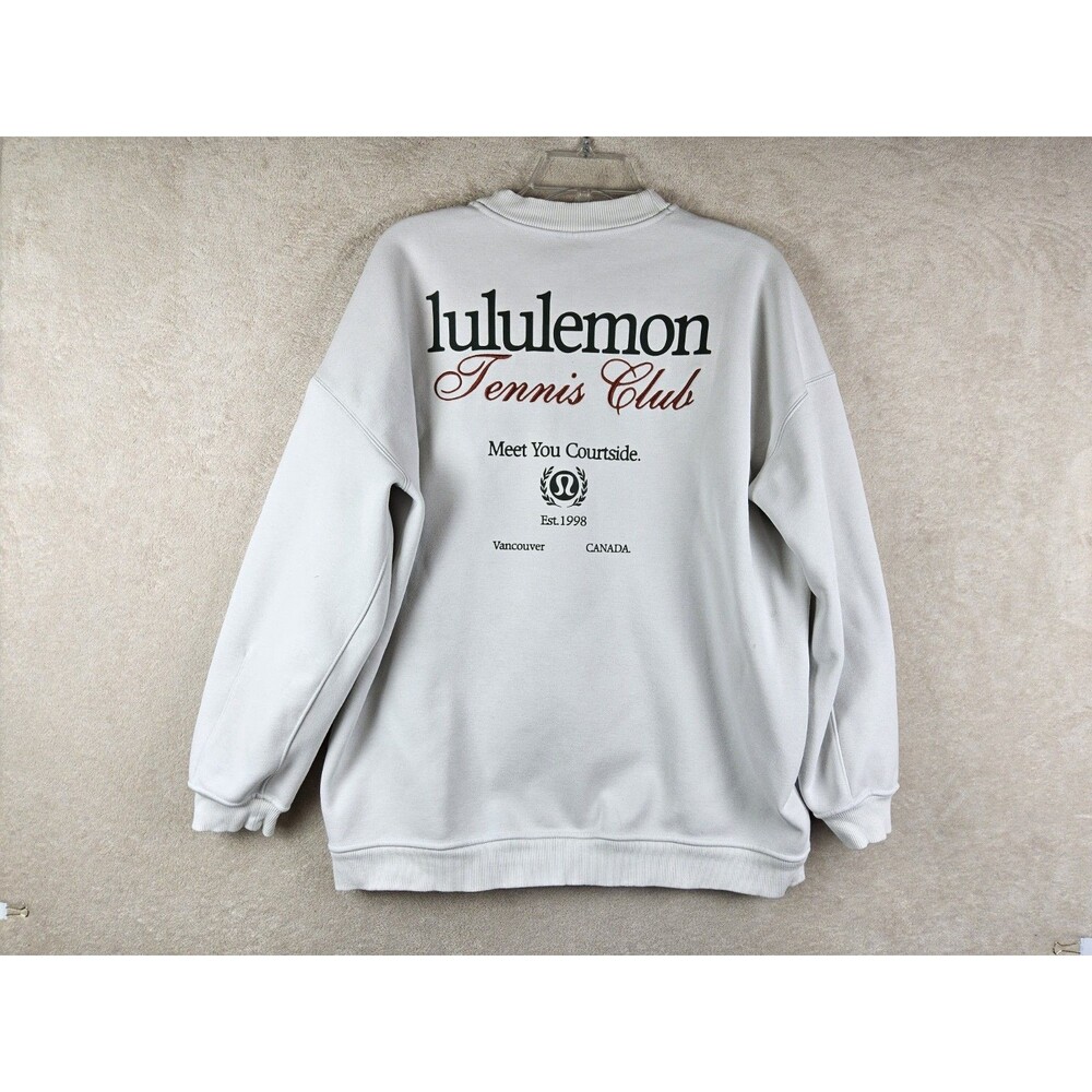 Lululemon Tennis Club Heavyweight Oversized Crewneck Sweatshirt White Size L